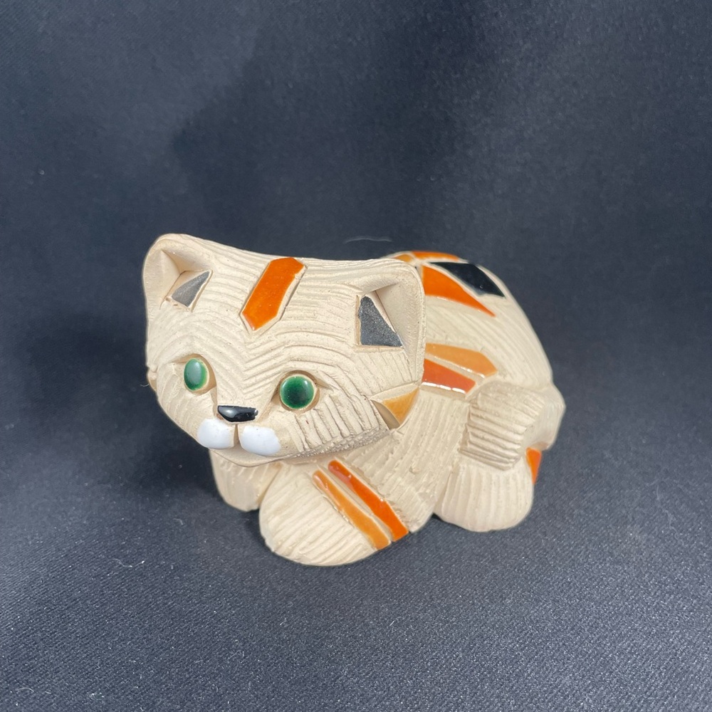 Vintage Artesania Rinconada Calico Cat Figurine 3.5”